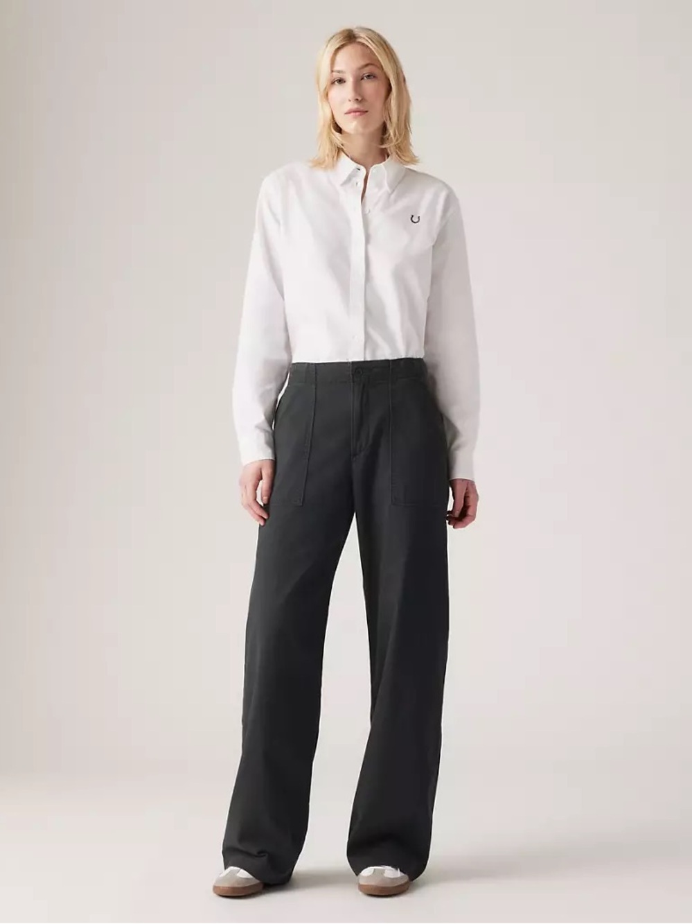 Levi’s Premium Surplus Straight Pants in Black with Adjustable Waist